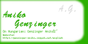 aniko genzinger business card